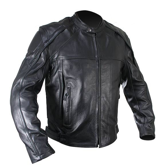 mens leather motorcycle jacket with armor