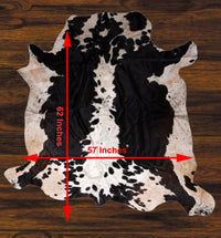 207 - 11 Cow Skin Hair on Hide 100% Pure Cow Hide Large Decorative/Carpet/Rug/Wall Leather - 