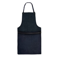 BBQ, Blacksmith, Grill, Woodwork, Chef, Butcher Canvas Apron with Leather Straps - 