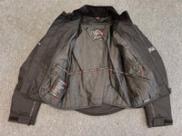 Black Textile Bomber Jacket Vented with Double Lining Small - 