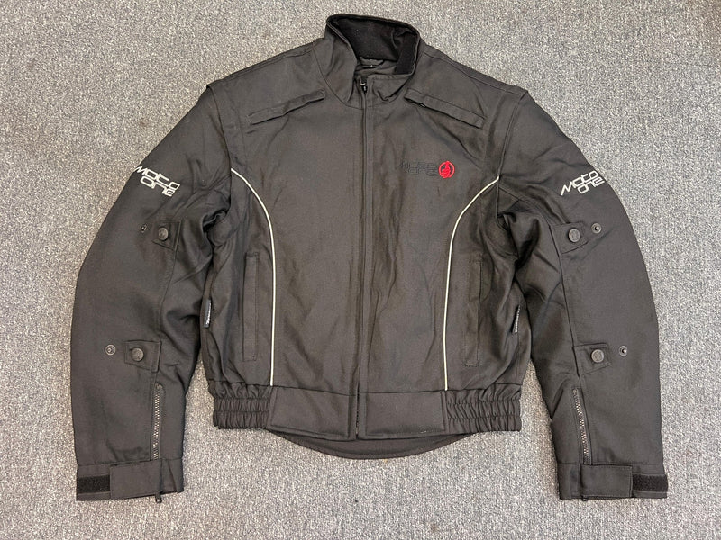 Black Textile Bomber Jacket Vented with Double Lining Small - 