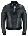 Bristol Men's Real Leather Bomber Jacket - Smart Casual Style -