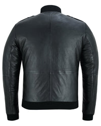 Bristol Men's Real Leather Bomber Jacket - Smart Casual Style -