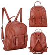 Charlie London One Pocket Classic Leather DayPack Backpack - 