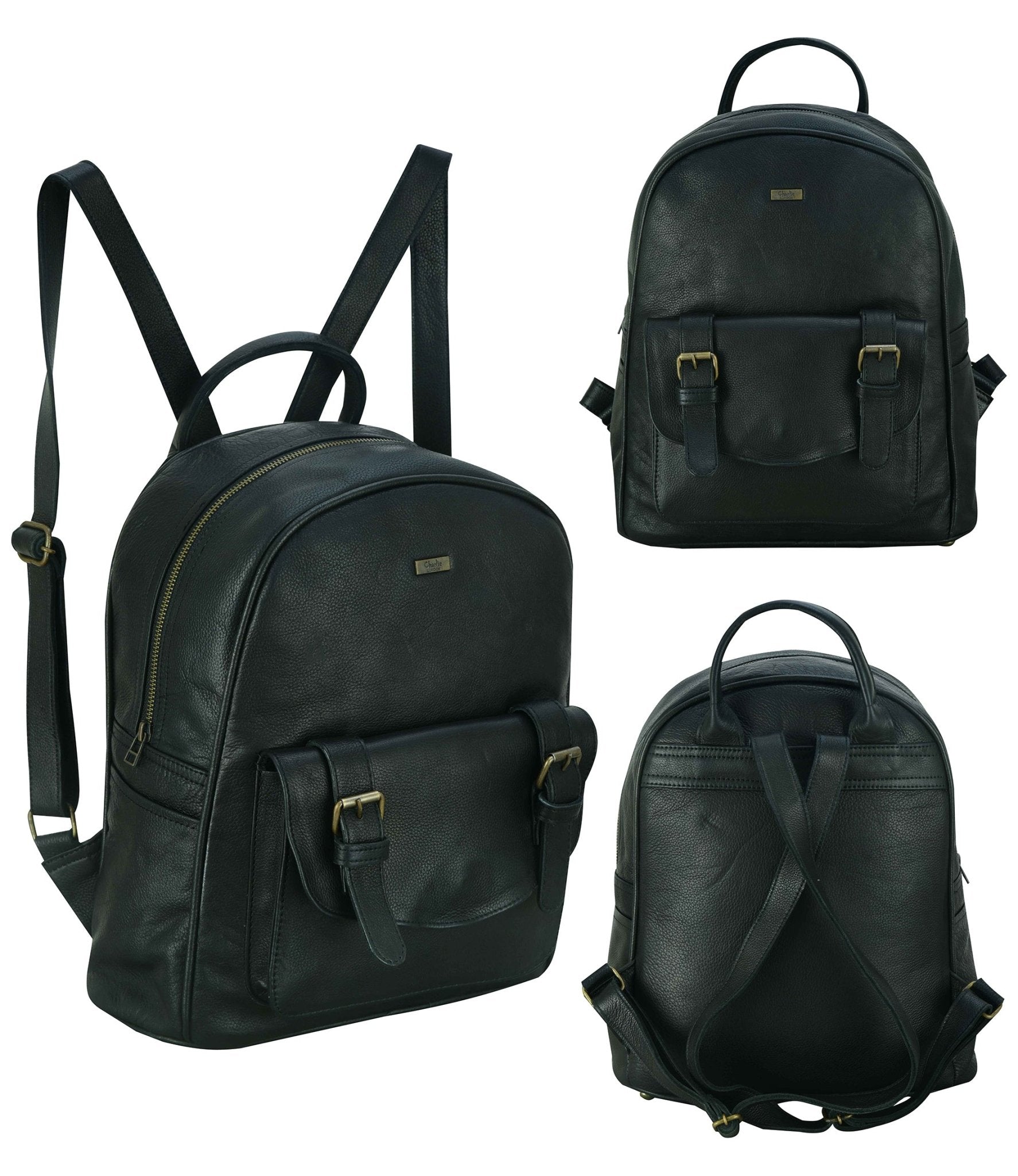 London check and leather backpack on sale