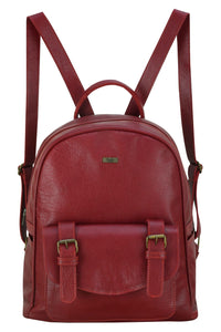 Charlie London One Pocket Classic Leather DayPack Backpack - 