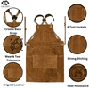 Cowhide Leather Tool Apron – Heavy - Duty, Heat - Resistant, 6 Pockets - 