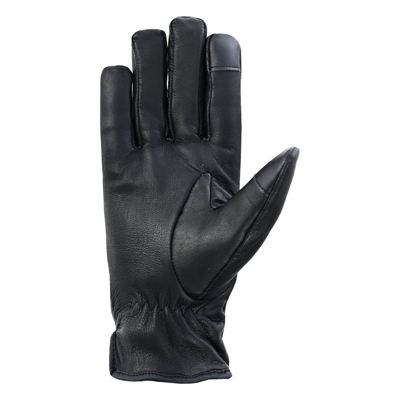 Luxury Mens Leather Gloves Cashmere Lined - Soft Comfortable Lambskin Touchsreen - 