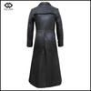 Matrix Neo Black Leather Trench Long Coat - Men's Long Trench Coat Gothic Style - 