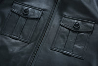 Men's Black Leather Coat: Aberdeen -