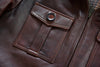 Men's Brown Leather Coat: Aberdeen -