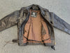 Men's BrownLeather Brando Motorcycle Riders Jacket Full Belt - 