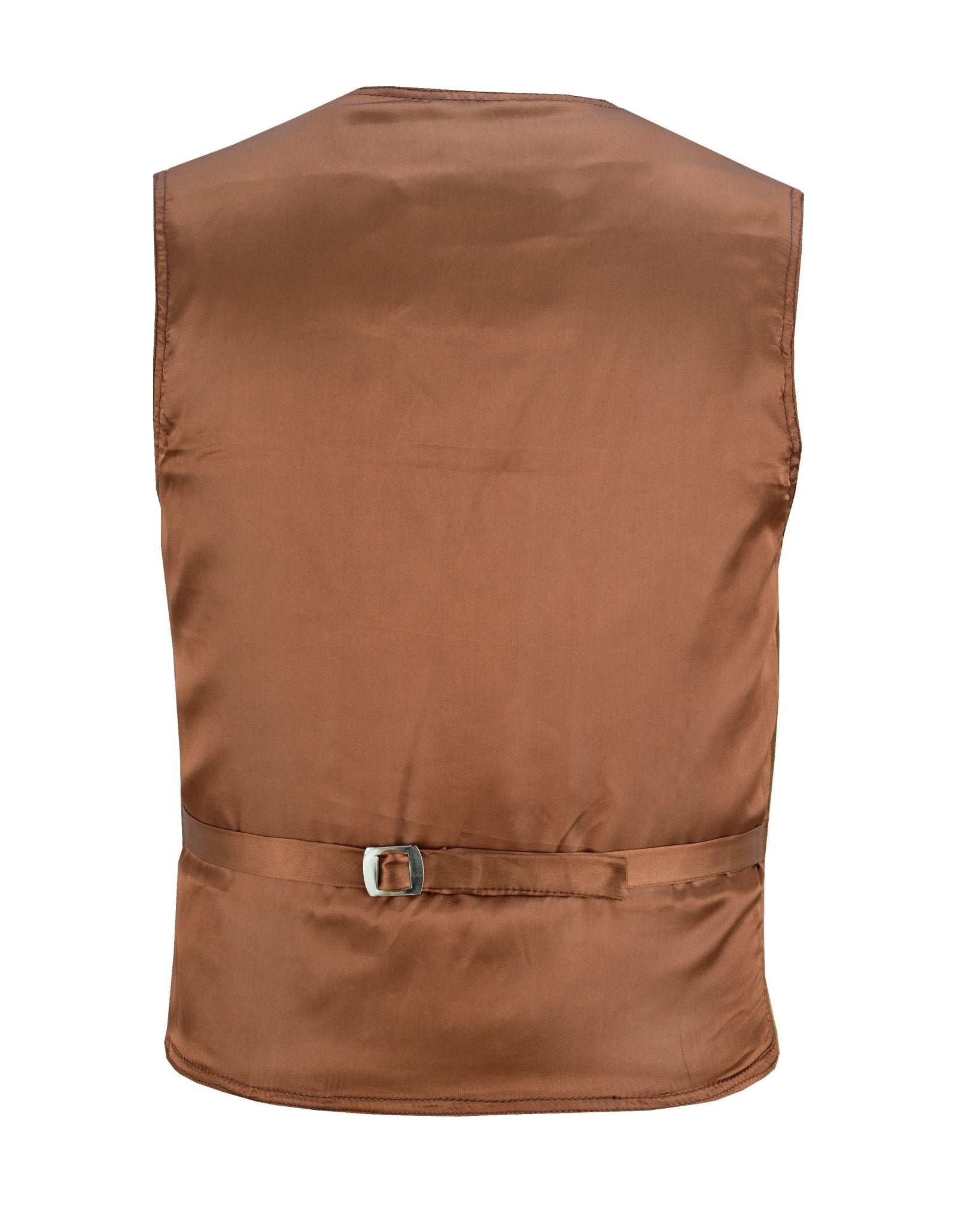 Mens Buttoned Classic Tan Soft Suede Designer Leather Waistcoat Vest Vintage Leather