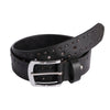 Mens Crazy Rivets Genuine Leather Belt - Casual Belt for Suits & Jeans, Single Prong Buckle - 