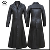 Matrix Neo Black Leather Trench Long Coat - Men's Long Trench Coat Gothic Style