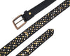 Multi Rivets Studded Genuine Leather Embellished Belt Punk Rock - 