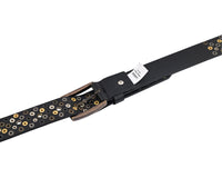 Multi Rivets Studded Genuine Leather Embellished Belt Punk Rock - 