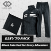 Premium Black Rain Suit – Waterproof Protection for Outdoor Adventures - 