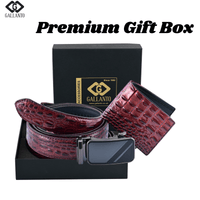 Premium Leather Belt & Leather Wallet Set – Stylish Men's Leather Gift – Christmas Gift - 