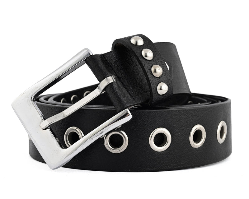 Stars Studded Genuine Leather Belt Punk Rock Gothic Style - 