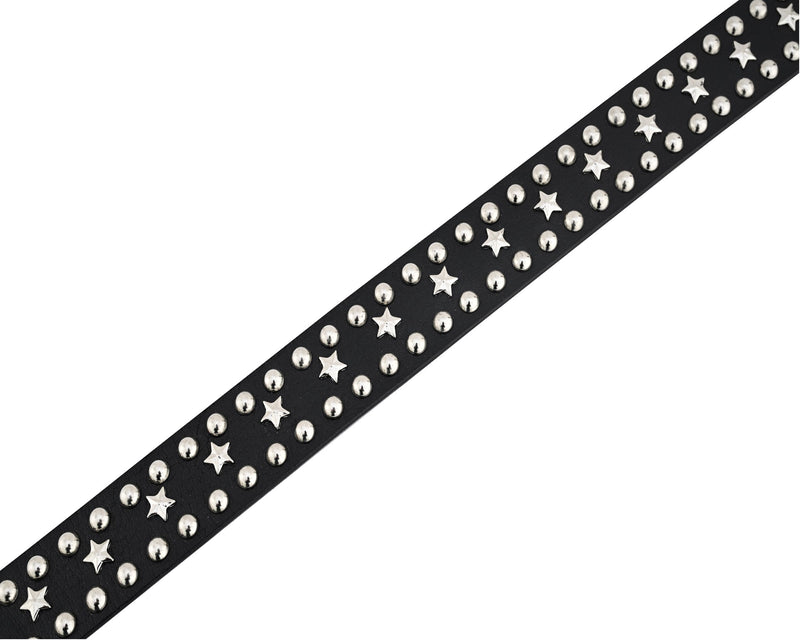 Stars Studded Genuine Leather Belt Punk Rock Gothic Style - 