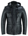 Stylish Men's Leather Parka Jacket for a Smart Casual Look -