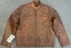 Vintage Brown Mens Biker Classic Racer Leather Jacket 2XL - 