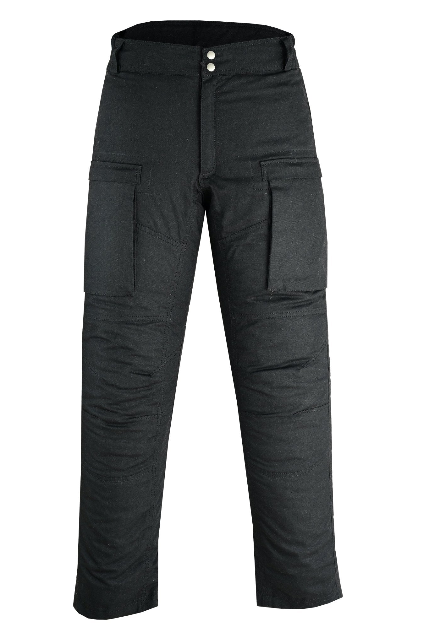Waxed Cotton Cargo Biker Motorcycle Waterproof Armoured Trousers Pants Vintage Leather