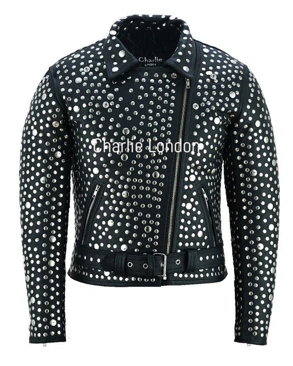 Women Leather Brando Biker Ladies Motorbike Motorcycle Fashion Leather Coat / Women Ladies Golden Button selling Black Leather Jacket