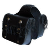 104 Black Leather Saddle Bags -