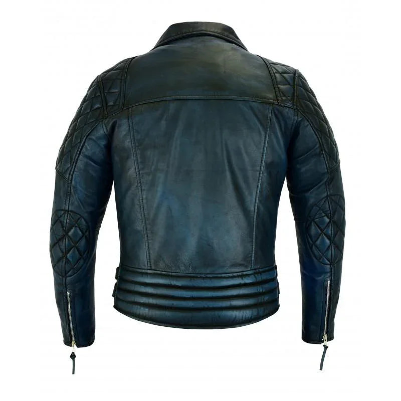 Black and blue motorcycle jacket hotsell