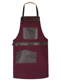 BBQ, Blacksmith, Grill, Woodwork, Chef, Butcher Canvas Apron with Leather Straps -