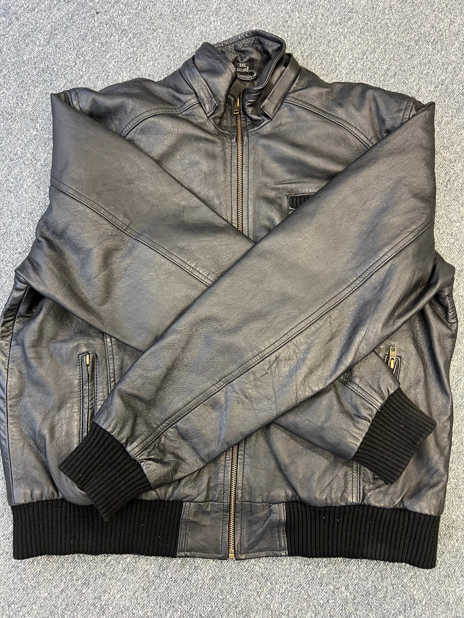 Bomber Black Leather Jacket – Vintage Leather