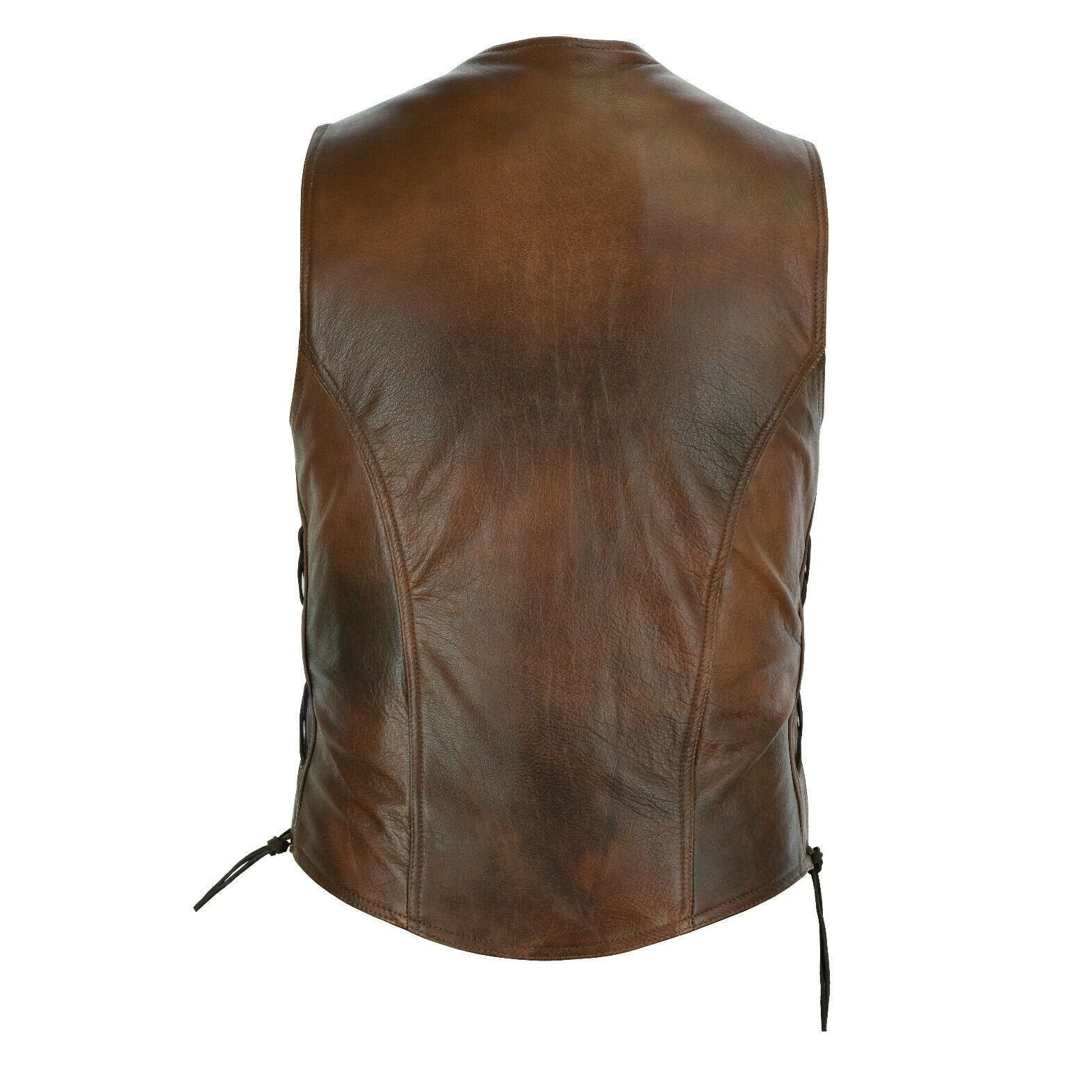 Real leather riding vest- outlets 2xl