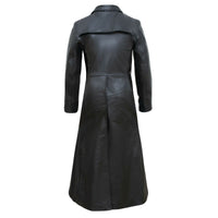 Detective Neo Matrix Style Black Gothic Style Men’s Leather Trench Long Coat -