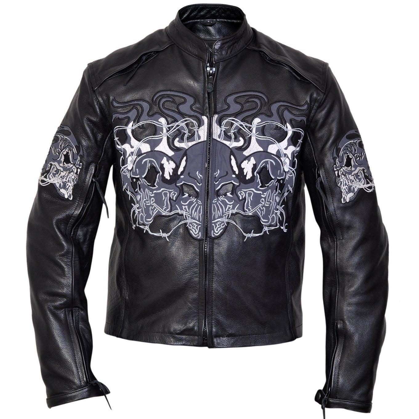 Leather cruiser motorcycle on sale jacket