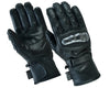 Gallanto Black Motorcycle Armoured Thinsulate Leather Gloves -