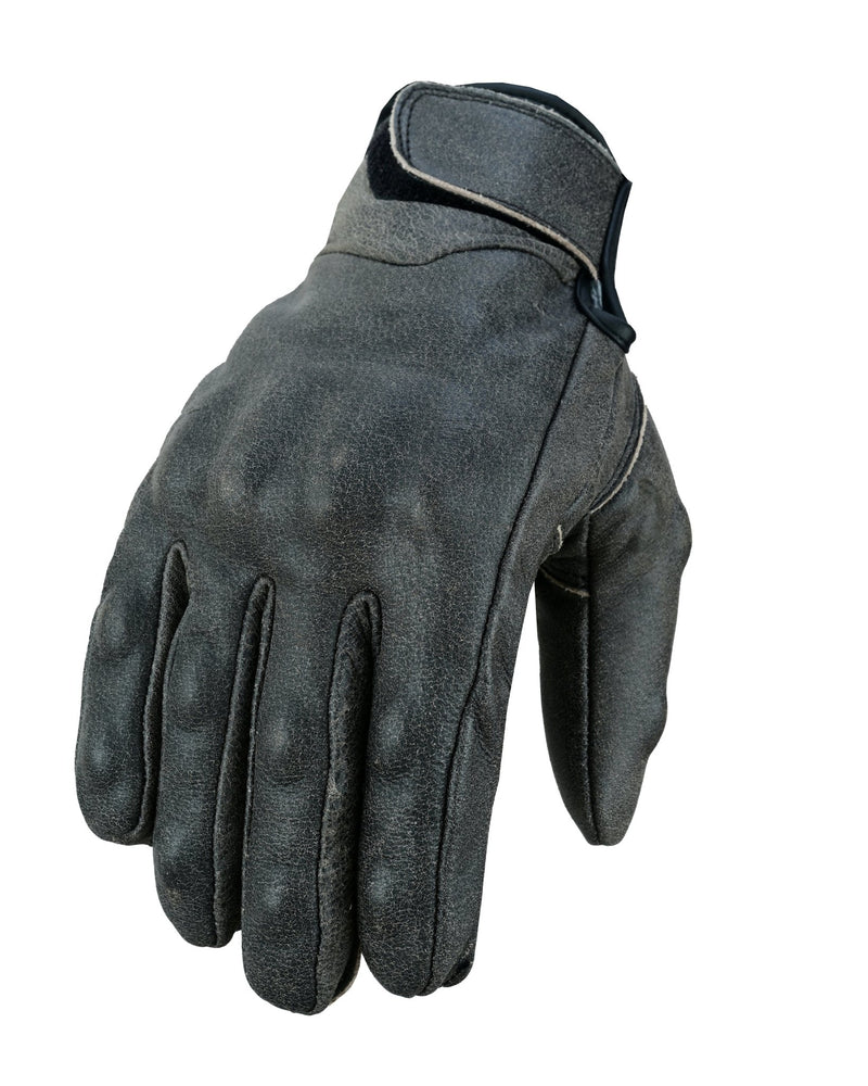 Gallanto Brown Motorcycle Armored Thinsulate Leather Winter Short Gloves Motorbike -