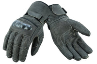 Gallanto Brown Motorcycle Armoured Thinsulate Leather Gloves -