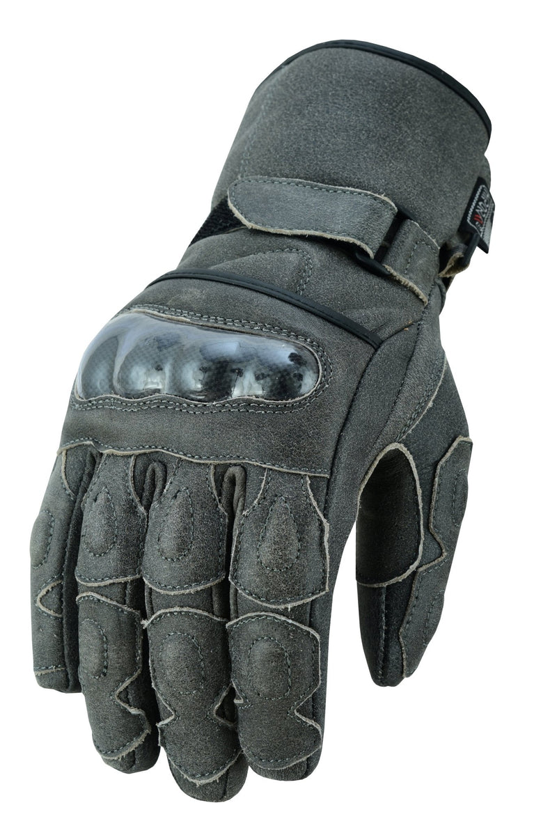 Gallanto Brown Motorcycle Armoured Thinsulate Leather Gloves -