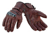 Gallanto Brown Motorcycle Armoured Thinsulate Leather Gloves -