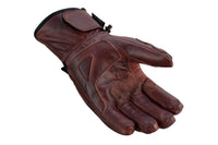 Gallanto Brown Motorcycle Armoured Thinsulate Leather Gloves -