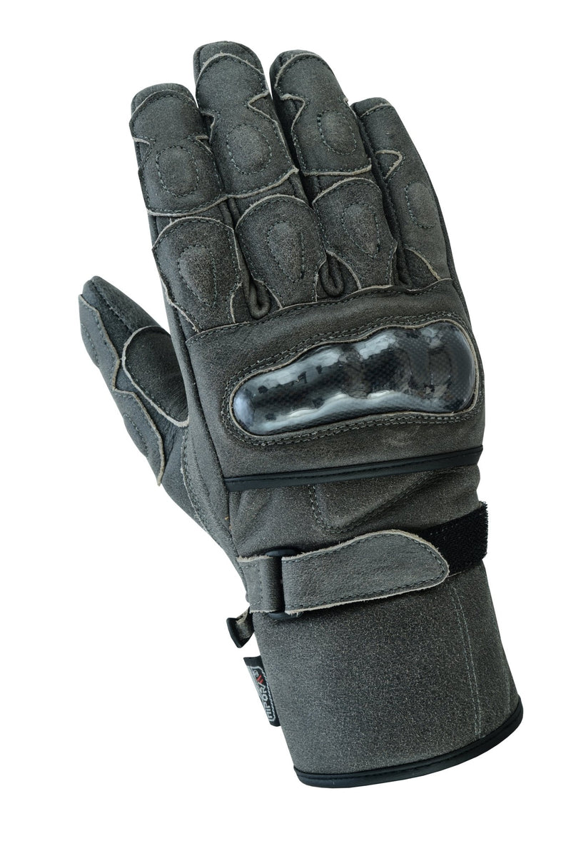 Gallanto Brown Motorcycle Armoured Thinsulate Leather Gloves -