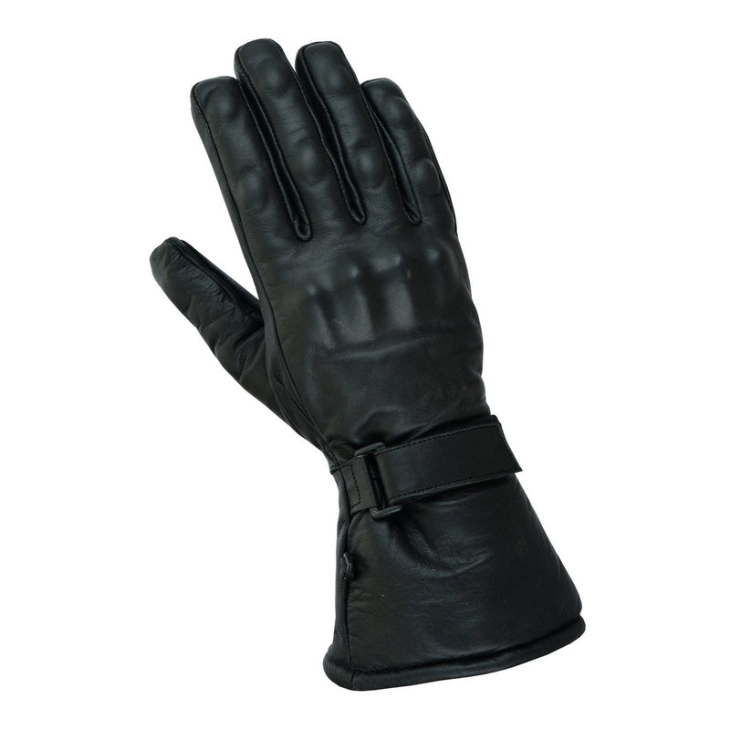 Gallanto Motorcycle Armoured Thinsulate Leather Winter Long Gloves Biker -