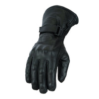 Gallanto Motorcycle Armoured Thinsulate Leather Winter Long Gloves Biker -