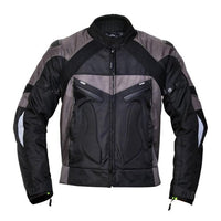 Hawk Black/Grey Textile Biker Motorcycle Waterproof Armoured Jacket -