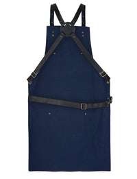 High Quality Cross Back Leather Apron - Butcher Apron - BBQ Apron -