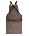 High Quality Cross Back Leather Apron - Butcher Apron - BBQ Apron -