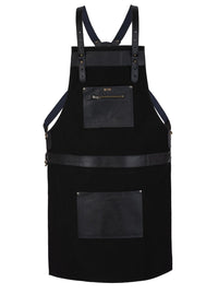 High Quality Cross Back Leather Apron - Butcher Apron - BBQ Apron -