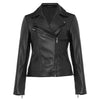 Ladies Dakota Soft Leather Jacket in Black -